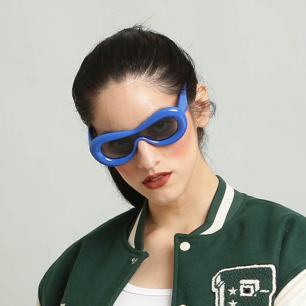 Get funky with this blue sunglasses